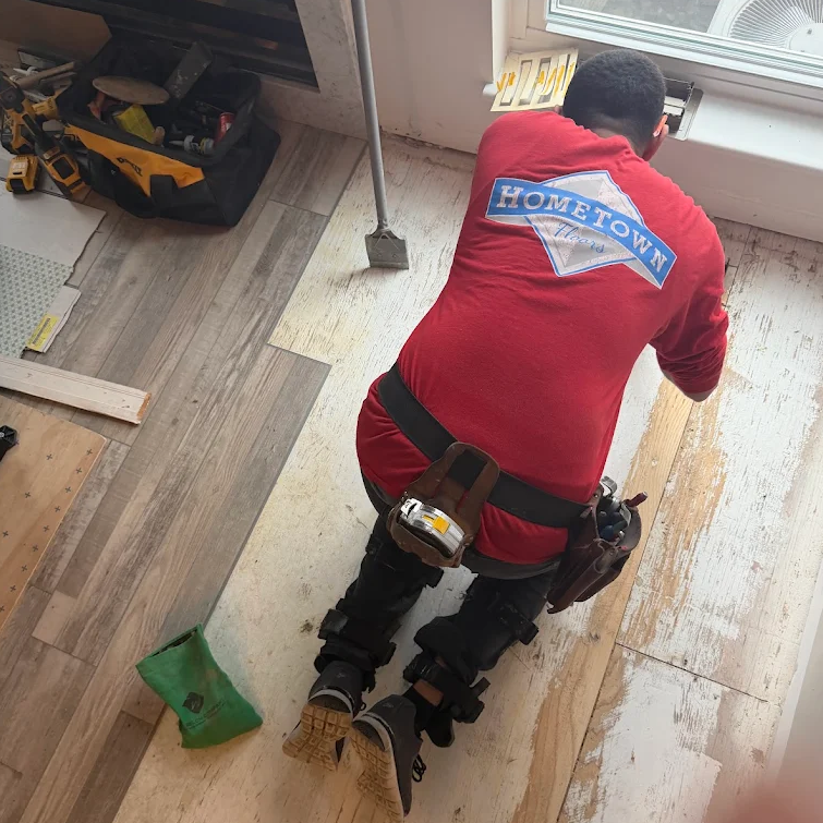 Hometown Floors installation team